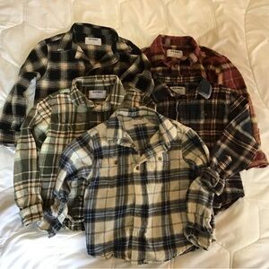 Lot of 5 Old Navy Boys Flannel Shirts - Multicolor